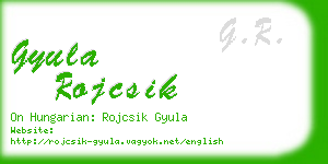 gyula rojcsik business card